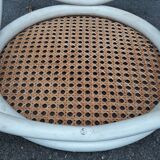 Stool in wood and caning