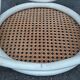 Stool in wood and caning