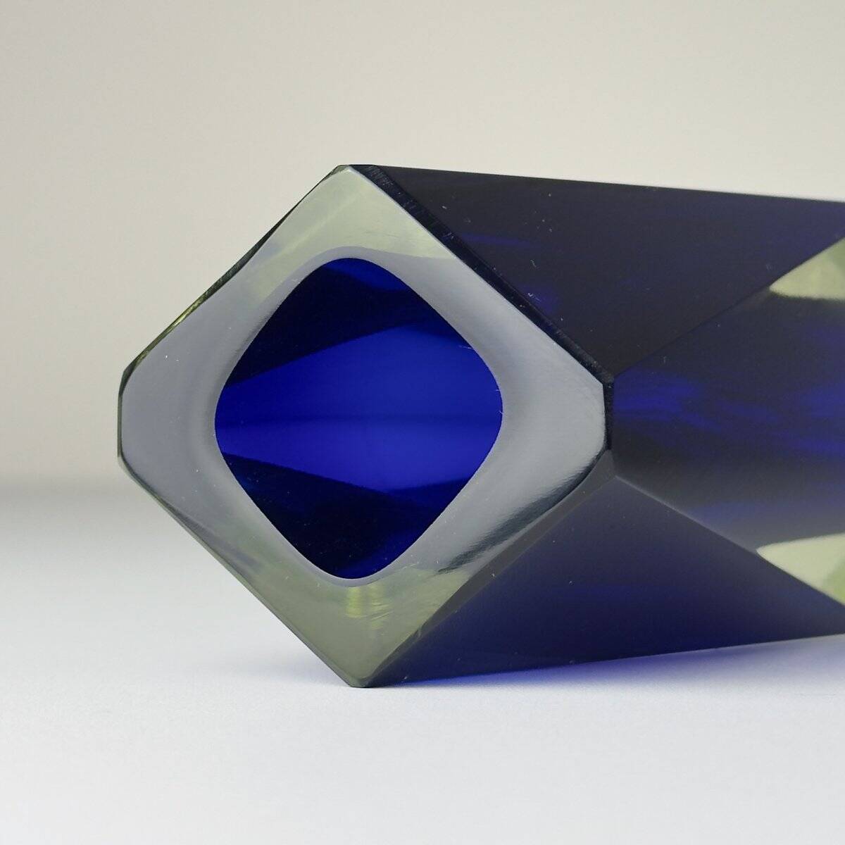 Murano Blue Sommerso Vase, Vintage, Italy, 1970s