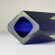 Murano Blue Sommerso Vase, Vintage, Italy, 1970s