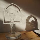 Glass bird suncatcher sculpture