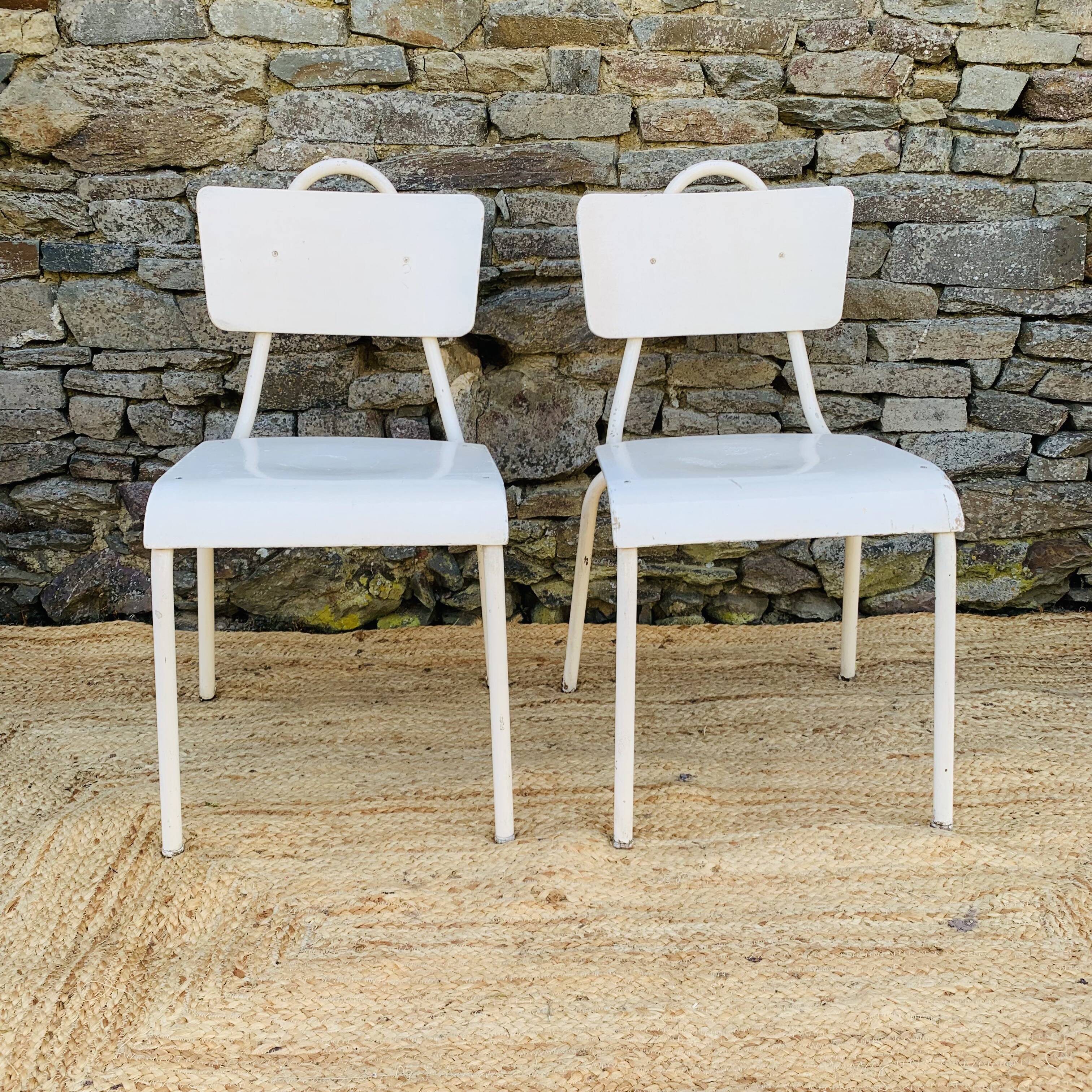 Pair of white chairs