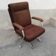 Fauteuil  vintage tissu marron