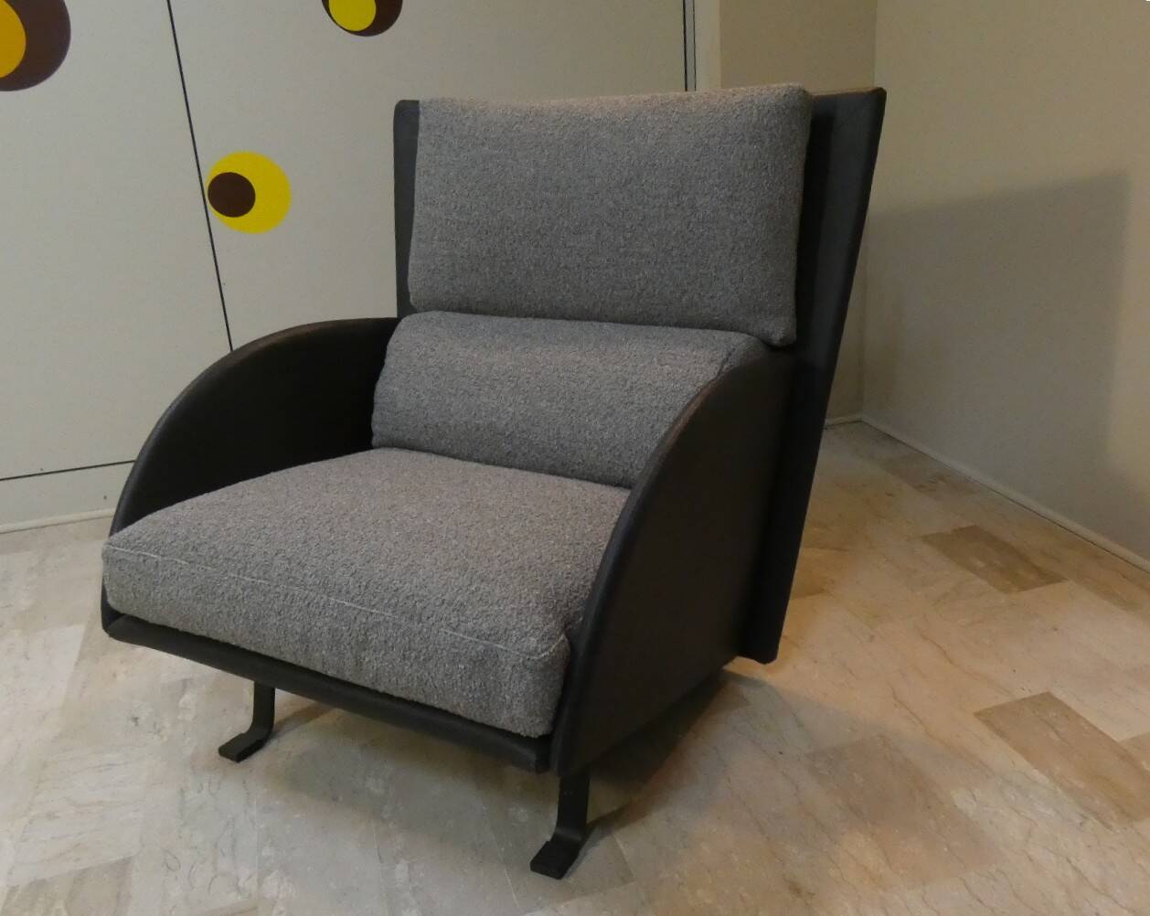 Postmodern armchair attributed to Paolo Nava for Flexform, Italy 1985.