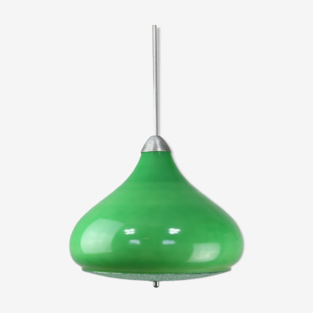 Italian mid-century green glass pendant lamp