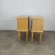Paire de tables de chevet vintage années 60, bois blond