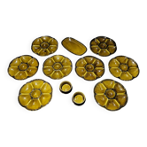 Authentic old vintage oyster set signed Gien France