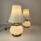 Set of Two F.Fabbian Murano Table Lamp from 1970'