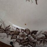 HB&Cie round ironstone dish, "eglantines" model