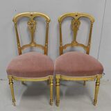 Paire de Chaises en Bois Doré Époque Napoléon III – 2ème partie du XIXe