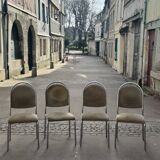4 70s chairs with metal frame