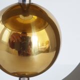 Lampe de table boule dorée 1970