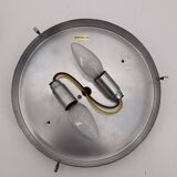 Vintage Swiss Pressed Glass Ceiling Lamp Megal AG