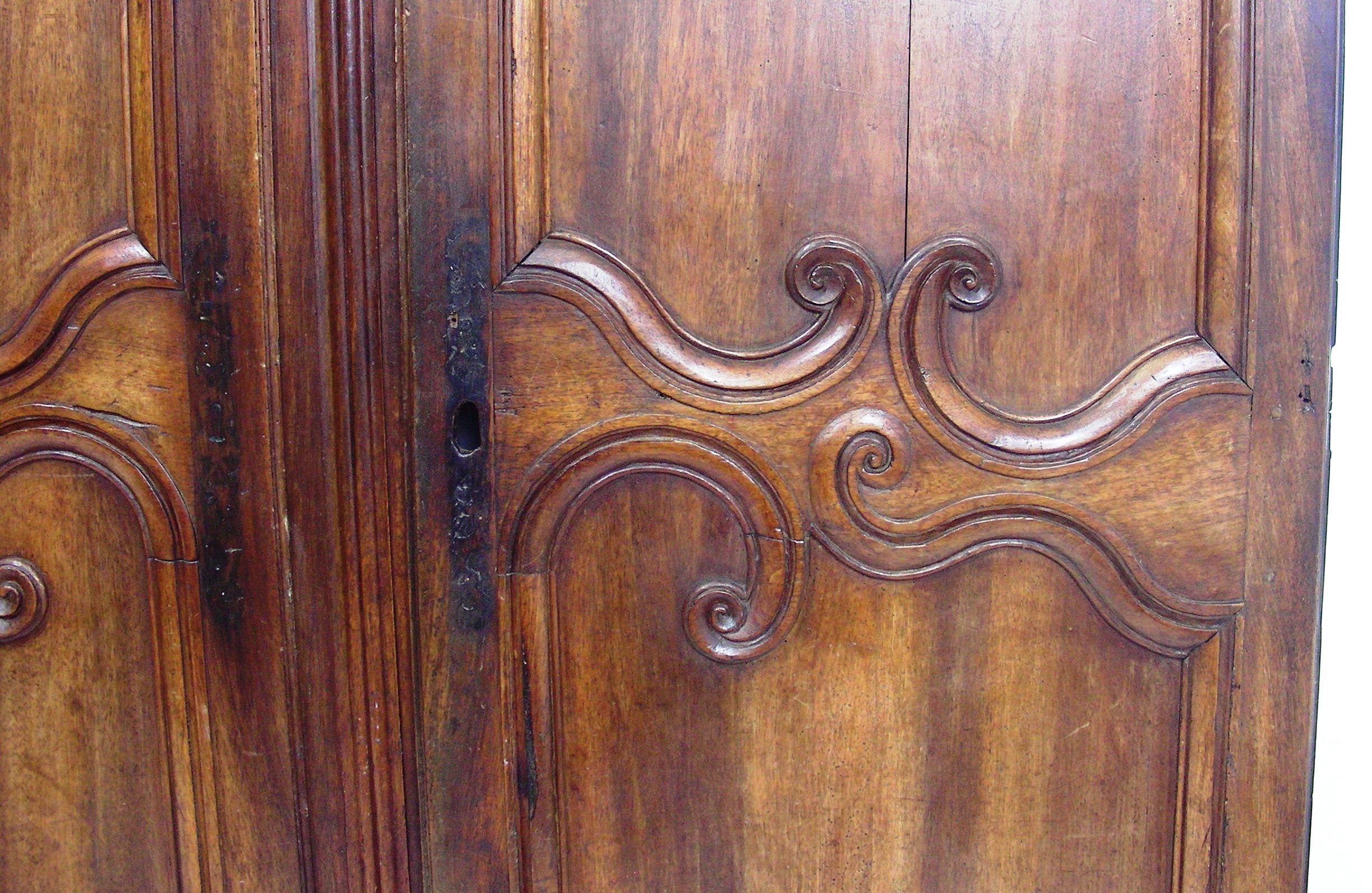 Cupboard decoration door Walnut Louis XV