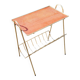 Perforated sheet metal magazine rack in the style of Mathieu Mategot, 1950s