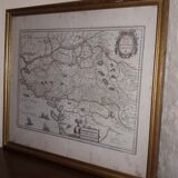 Authentic old map of the seventeenth century of Poitou by judocus Hondius 1630 double-sided