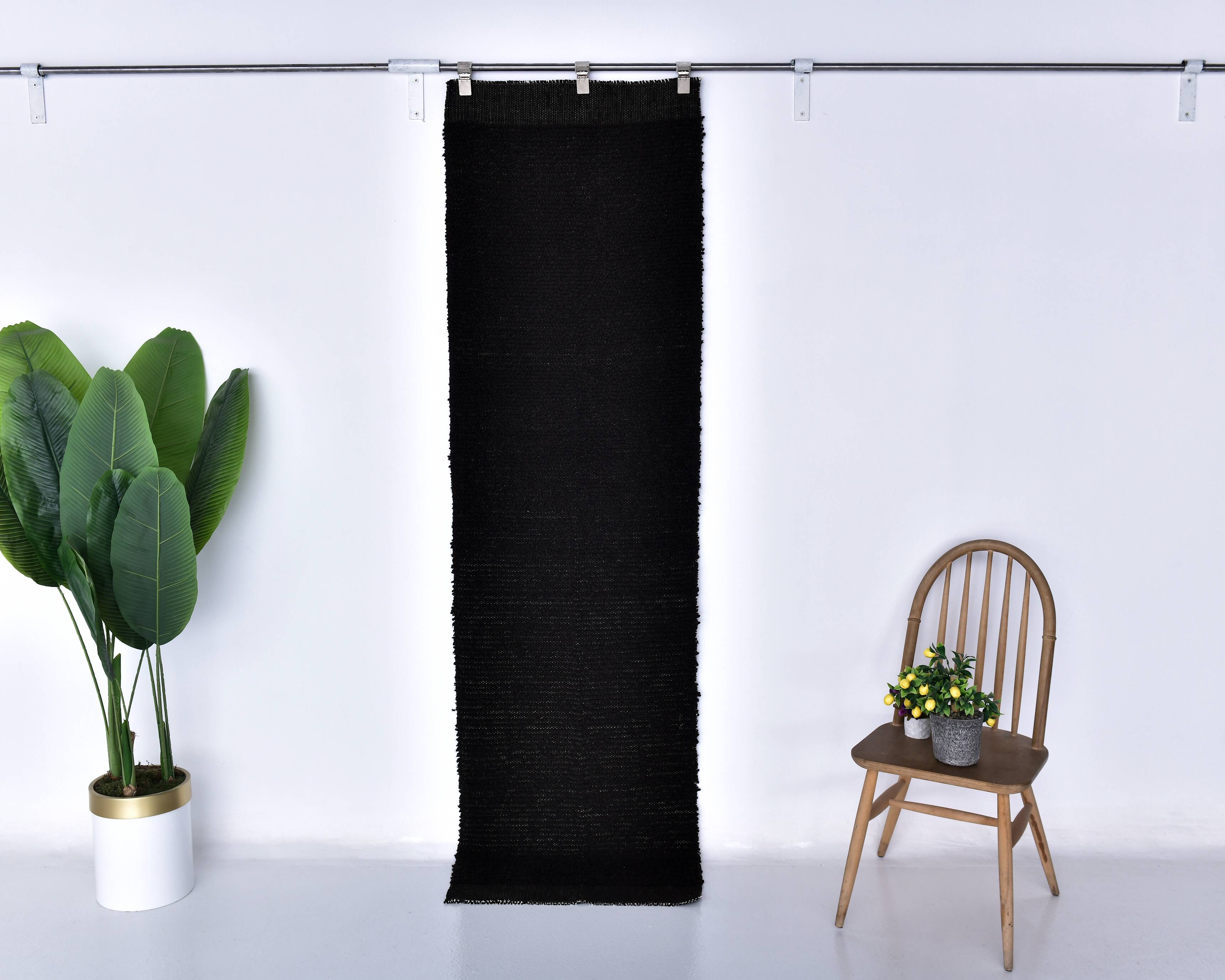 2x8 Dark Brown Vintage Runner Rug 67x240Cm SK 242085