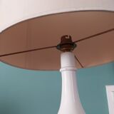 Philippe Capelle 70s white-antique dipped wooden lamp