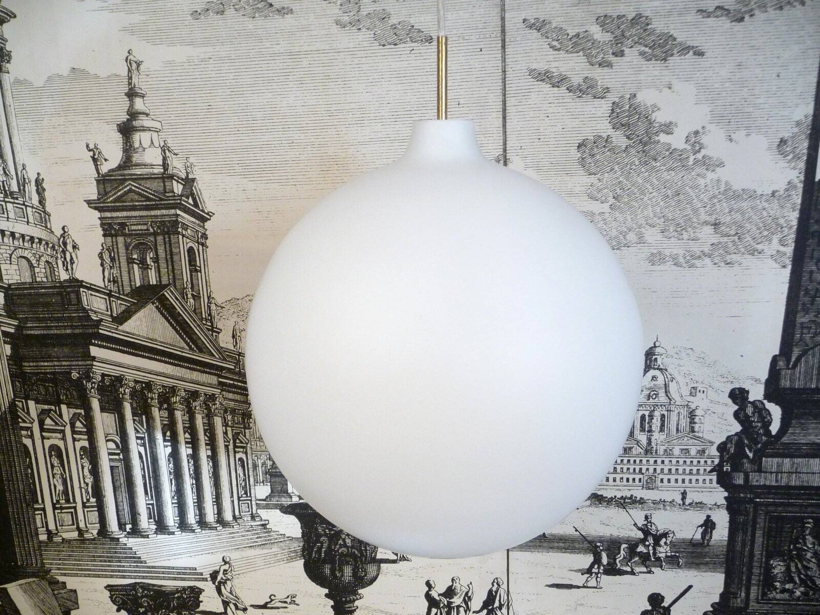 Large opal glass lamp by Vilhelm Wohlert for Louis Poulsen, Denmark 1960s