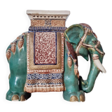 Side table - plant stand - Vintage ceramic elephant stool
