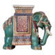 Side table - plant stand - Vintage ceramic elephant stool