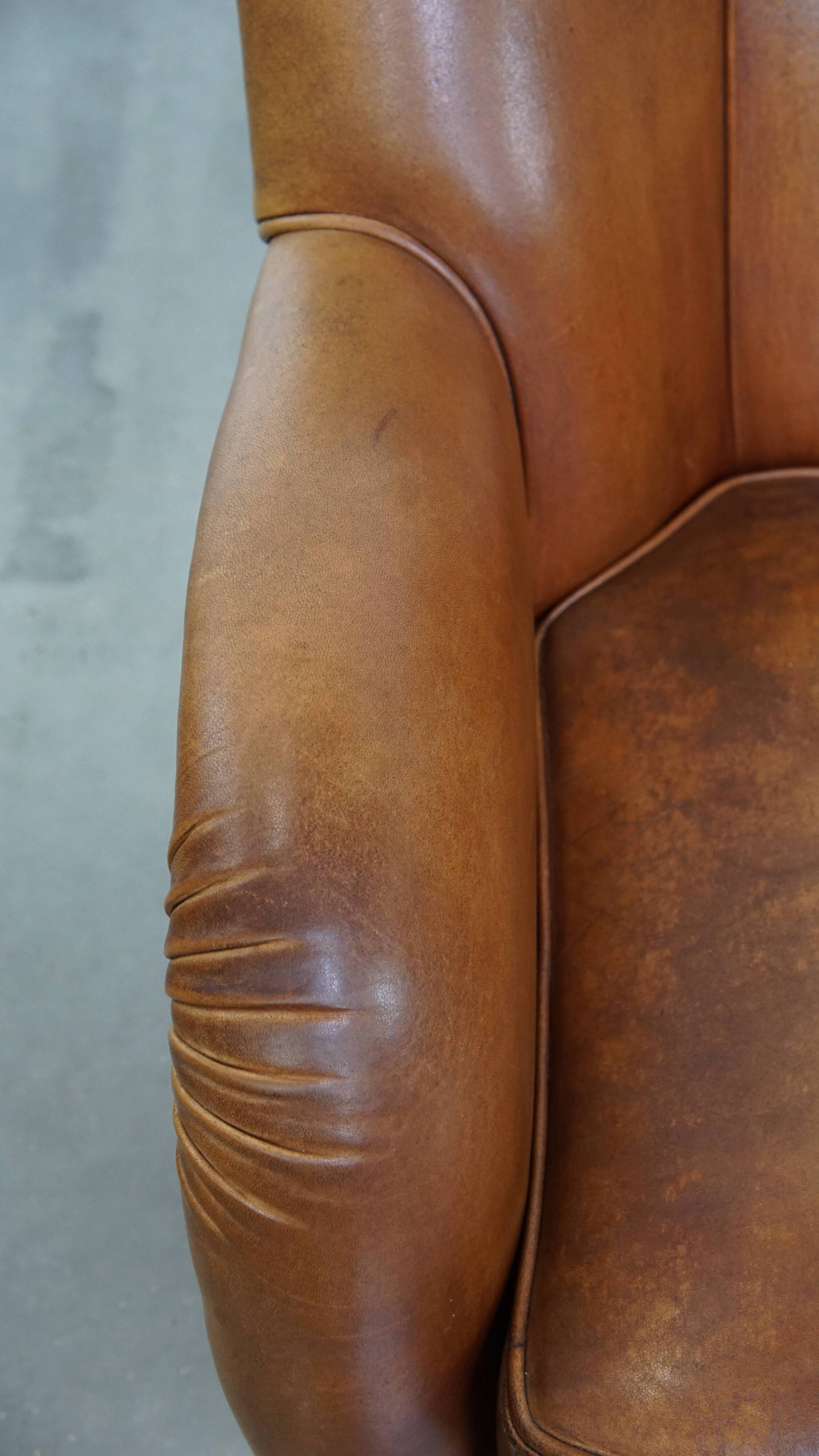 Set of 2 Sheepskin Leather Design Armchairs