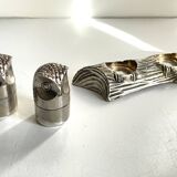 MH SALT PEPPER Service Silver Metal VINTAGE