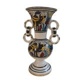 Artisanal vase in glazed ceramic, vintage 50s