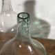 Antique colored demijohns (c.1920). Set of 3 pieces