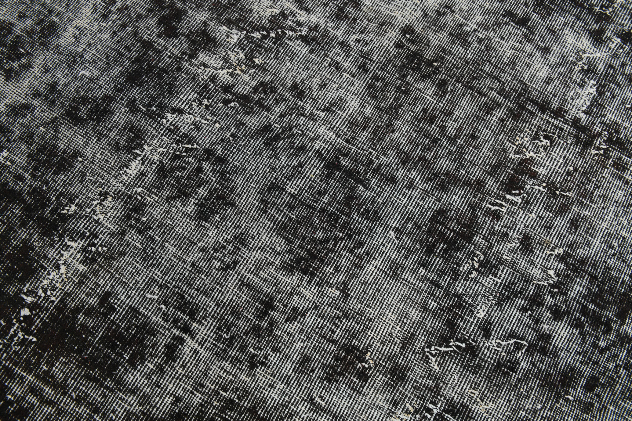 Black gray tones anatolian handmade vintage rug 260x158cm
