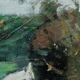 Ove Olson (1903-1975), Swedish Modern Painting, 1973, Oil on Panel