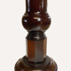 Vintage mahogany pedestal or side table with brass claw feet