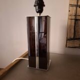 70s lamp base in plexiglass and chrome