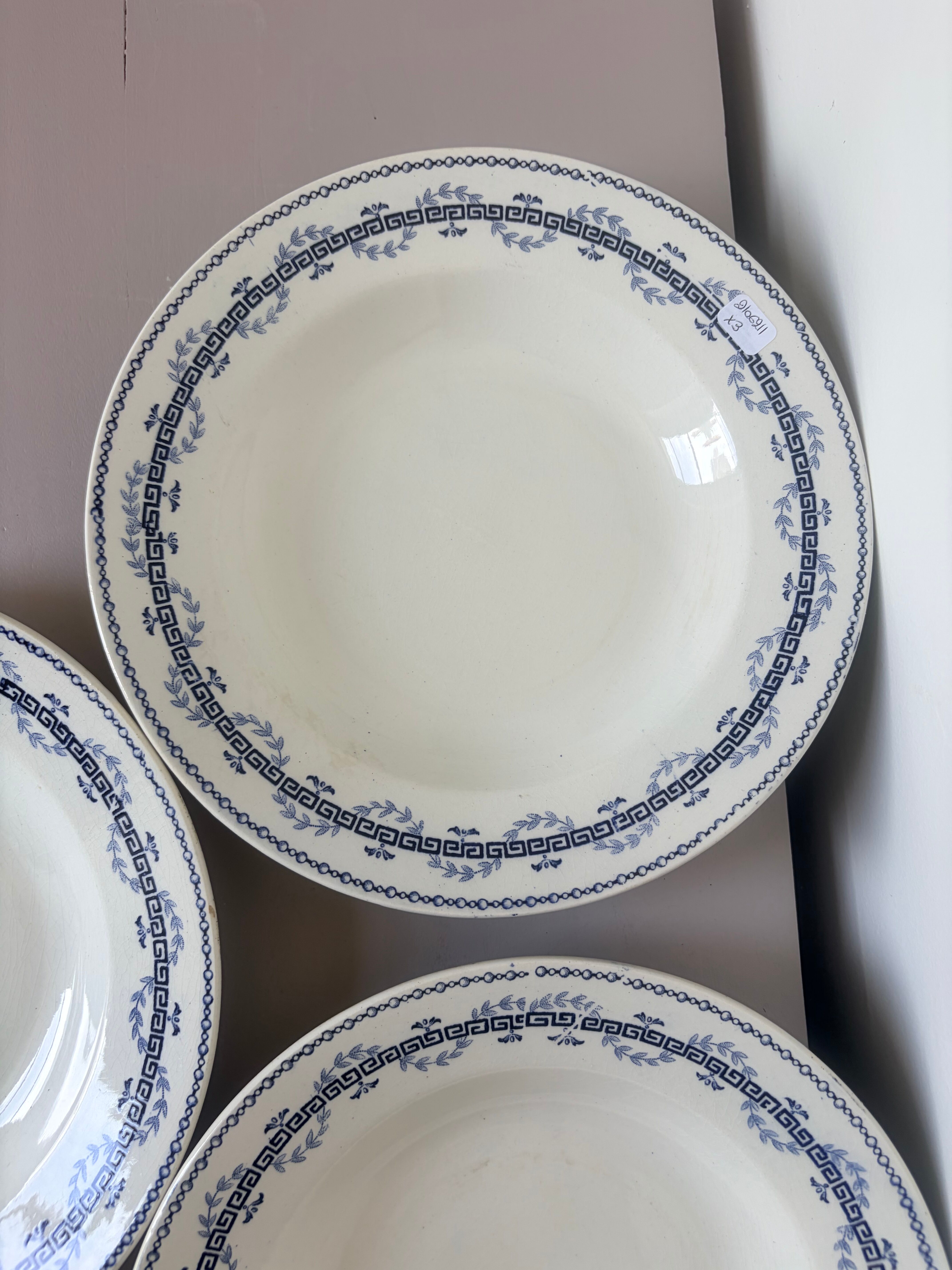 3 deep plates in ironstone Gien model Austerlitz 2106211