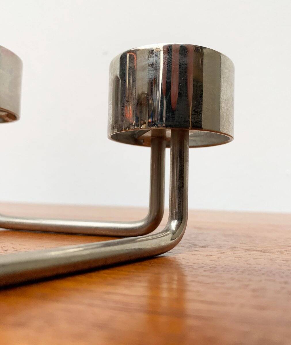 Bougeoir Vintage Postmoderne Danois en Métal par Tommy Larsen