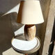 Stoneware foot lamp