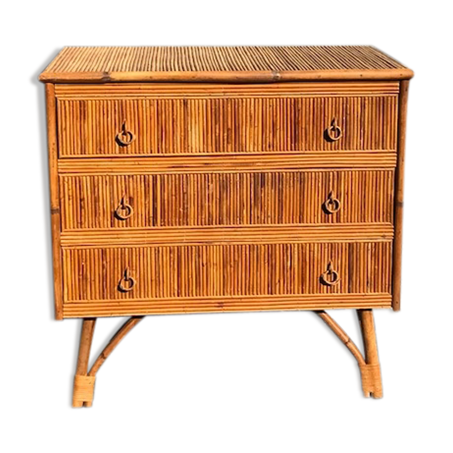 Rattan dresser