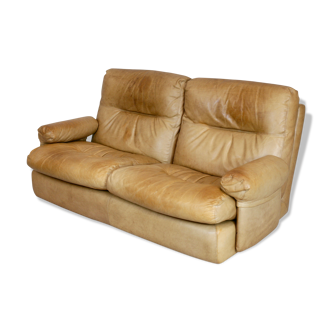 Leather sofa, Albany model, late 70's, Roset edition