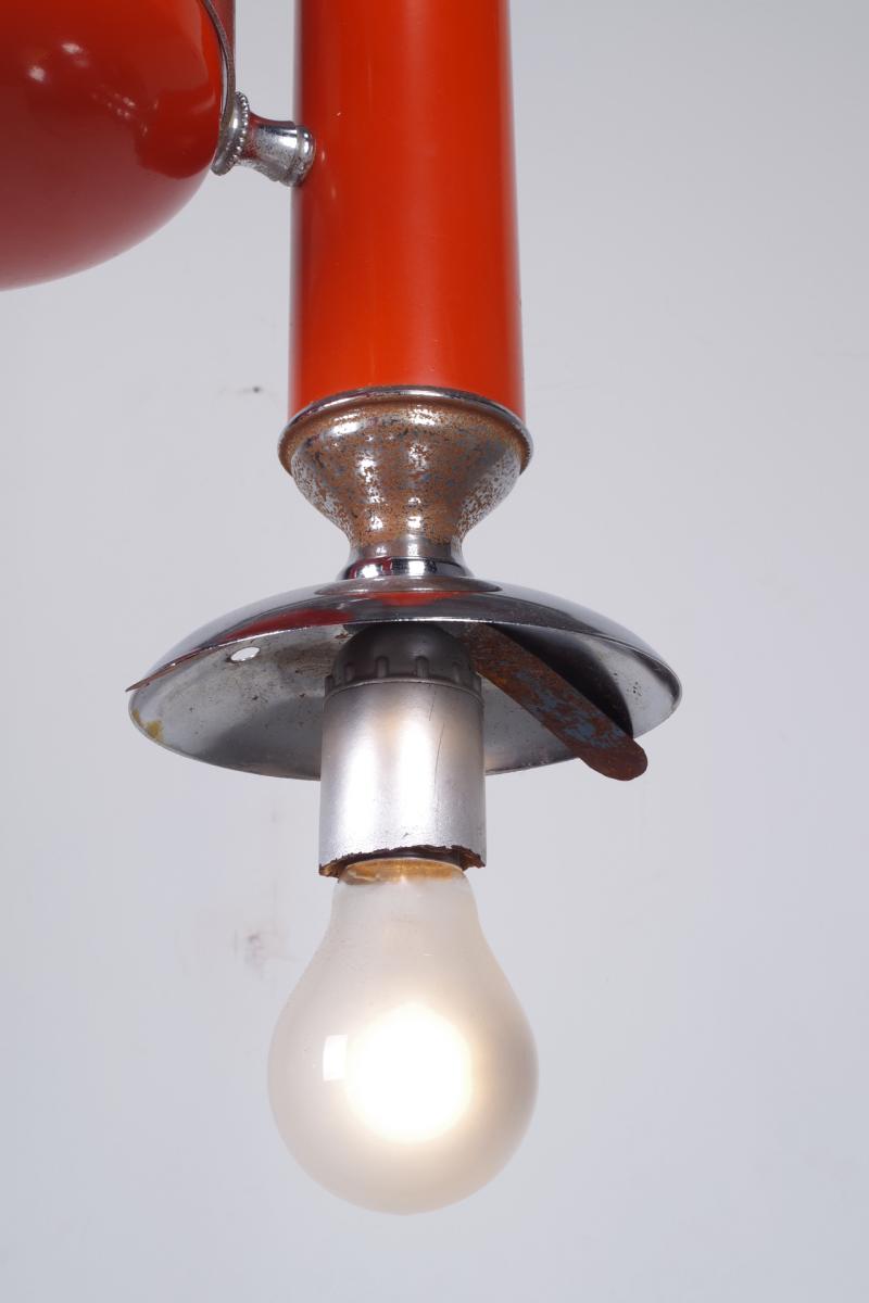 Lustre mid-century rouge Italie