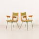 Boomerang chair attr. to Carlo De Carli, set of 2, Italy 1950s
