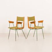 Boomerang chair attr. to Carlo De Carli, set of 2, Italy 1950s