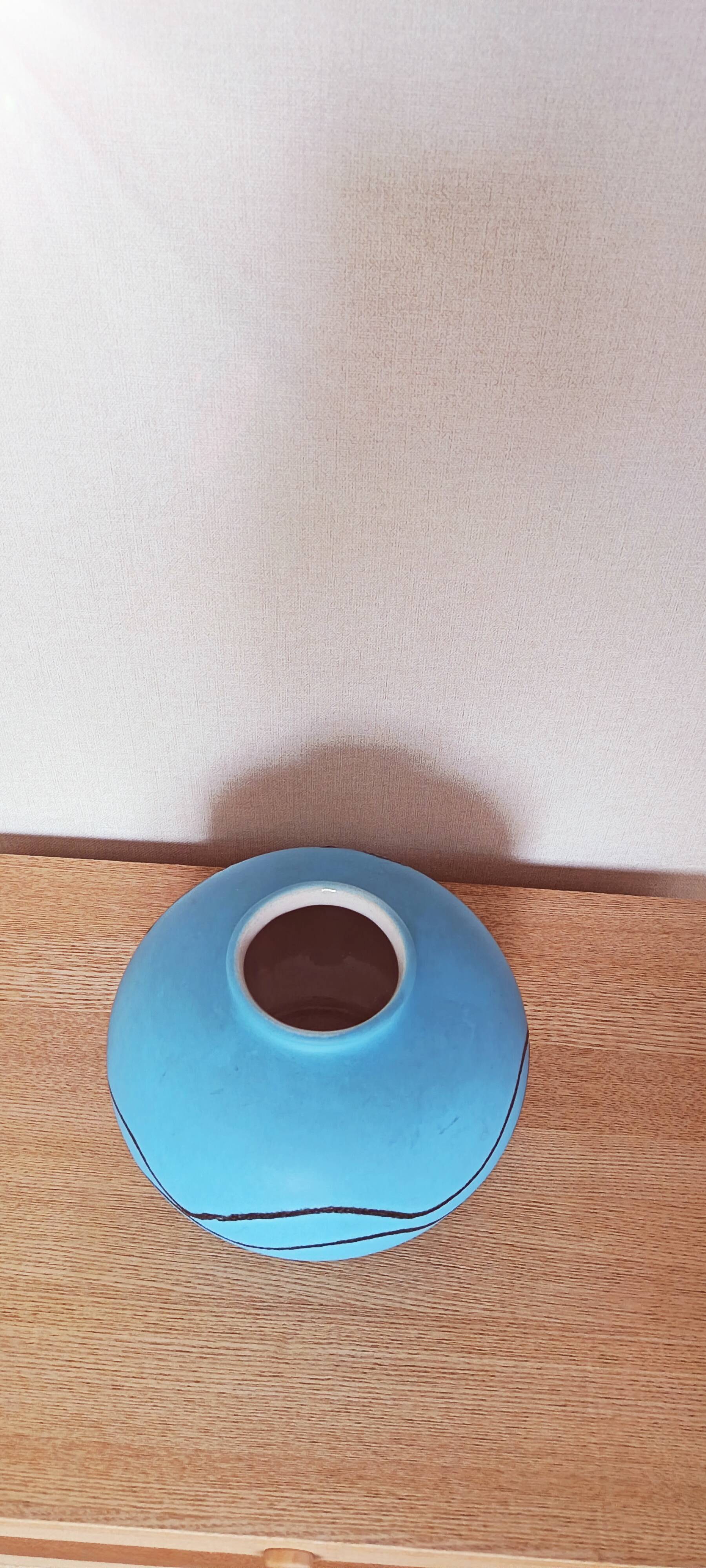 Vintage ceramic ball vase West Germany 1960s