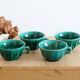 Ensemble de 4 tasses vertes années 60