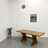 Savoyard monastery table in solid pine, circa 1970