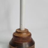 Biomorphic-inspired sculpture, on an industrial wooden base, 27 cm