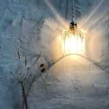 Vintage glass hand lamp