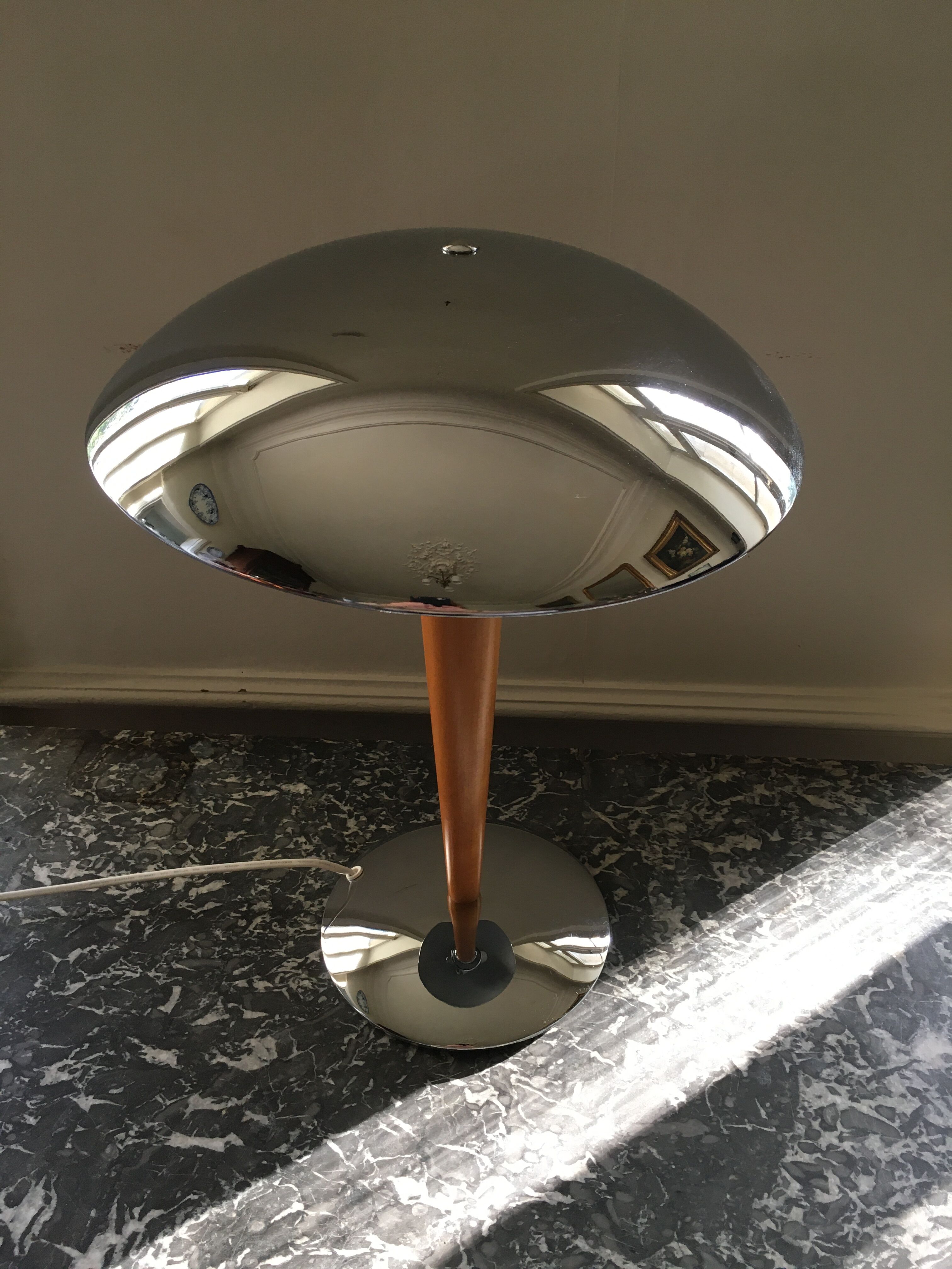 Chrome mushroom lamp 80