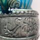 Pair of Chinese Blue Ceramic Foo Dogs