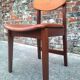 Vintage Scandinavian chair in teak, antique seating furniture.