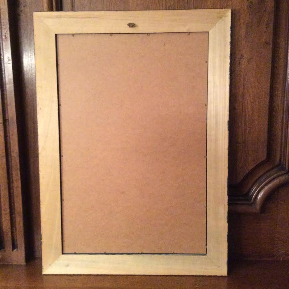 Miroir rectangulaire biseauté en bois 72x52cm